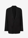 Balenciaga Flowy Blazer Logo In Black