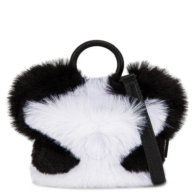 Balenciaga Fluffy Panda Airpods Case With Strap In Black
