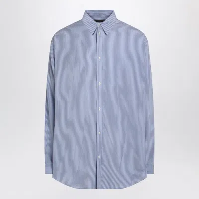 Balenciaga Fluid Blue Striped Shirt
