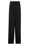 Balenciaga Fluid Cupro Tailored Pants In Black