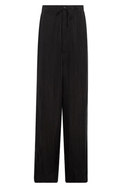 Balenciaga Fluid Cupro Tailored Pants In Black