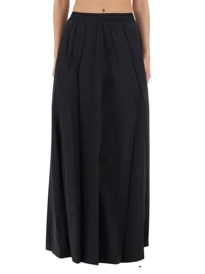 Balenciaga Fluid Polyester Maxi Skirt In Black