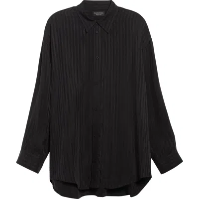 BALENCIAGA BALENCIAGA FLUID STRIPE BUTTON-UP SHIRT
