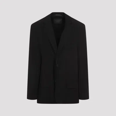Balenciaga Tailored Poplin Jacket In Black