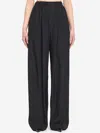 Balenciaga Black Tracksuit Pants With All-over Bal Diagonal Motif In Viscose Jacquard Woman In Black