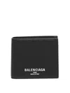 Balenciaga Folding Square Credit Wallet In Black