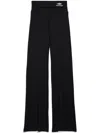 Balenciaga Foldover Leggings In Black