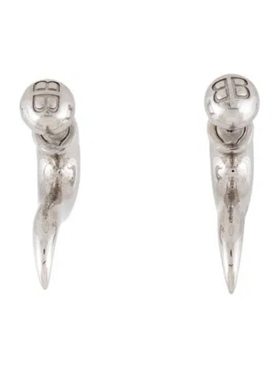 Pre-owned Balenciaga Force Horn Drop Earrings In Multicolor
