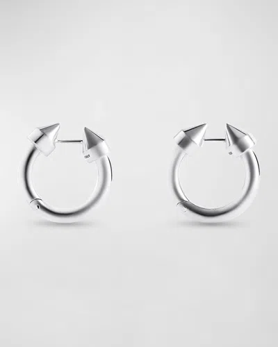 Balenciaga Force Spike Earrings In 0918 Shiny Silver