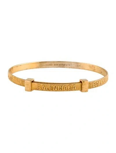 Pre-owned Balenciaga Force Striped Bangle Bracelet, 8" In Multi