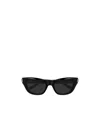Balenciaga Bb0430s Linea Everyday 001 Black Grey Sunglasses In Black