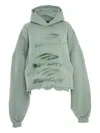 Balenciaga Frayed-hem Cotton Hoodie In Multi