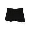 Balenciaga Mini Skirt With Belt Loops And Button Detail In Black