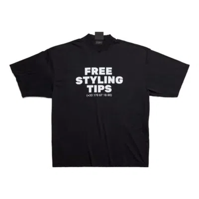 Balenciaga Free Styling Tips T-shirt 'black White'