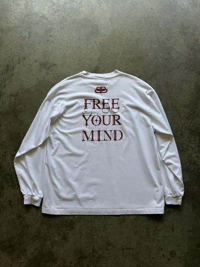 Pre-owned Balenciaga Free Your Mind Longsleeve In White