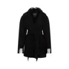 BALENCIAGA FRINGE BLACK WOOL JACKET