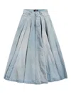 Balenciaga Maxi Skirt With Innovative Design And Five-pocket Style In Animal Print