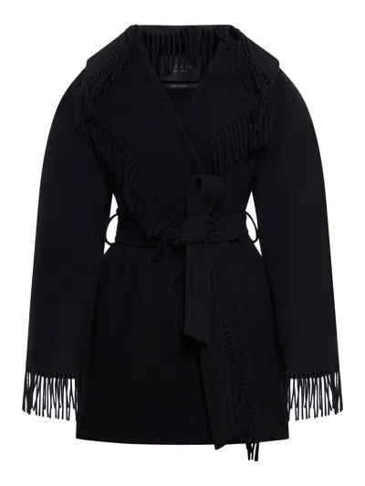 BALENCIAGA BALENCIAGA FRINGE JACKET FRINGED BRUSHED WOOL