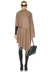 Balenciaga Fringed Houndstooth Shawl In Brown & Beige