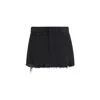 Balenciaga Mini Skirt With Belt Loops And Button Detail In Black