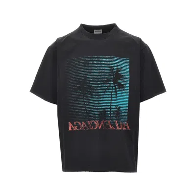 Balenciaga Vintage Holiday Graphic-print T-shirt In Black