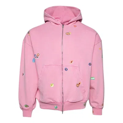 Balenciaga Fruity Zip-up Hoodie 'faded Dirty Pink'