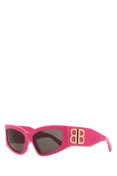 Balenciaga Fuchsia Acetate Bossy Cat Sunglasses In Multi