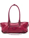 Balenciaga Fuchsia Le City Shoulder Bag In Pink