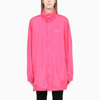 Balenciaga Fuchsia Oversized Field Jacket In Pink