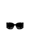 Balenciaga Signature 58mm Acetate Butterfly Sunglasses In Black