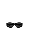 Balenciaga Bb0434sk Linea Everyday 001 Black Grey Sunglasses In Black