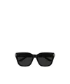 Balenciaga Bb0433sk Linea Everyday 001 Black Grey Sunglasses In Black