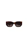 Balenciaga Logo-plaque Sunglasses In Black