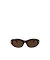 Balenciaga Round Sunglasses Bb0434 Sk 002 In Brown