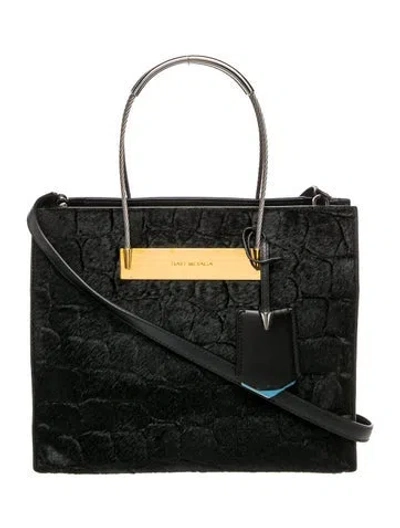 Pre-owned Balenciaga Fur Shoulder Bag In Black