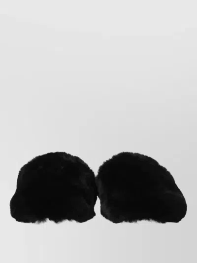 Balenciaga Fur Slippers In Black