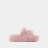 Balenciaga Women's Furry Platform Sandals