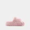 Balenciaga Women's Furry Platform Sandals In Pink