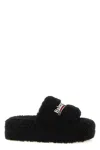 Balenciaga Furrand Platform Sandals For Women In Animal Print