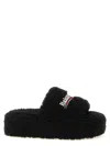Balenciaga Furrand Platform Sandals For Women In Black