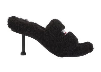Pre-owned Balenciaga Furry Sandal M80 (womens) Sneakers In Black/white/red