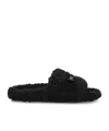 Balenciaga Buckle Strap Slides In Black