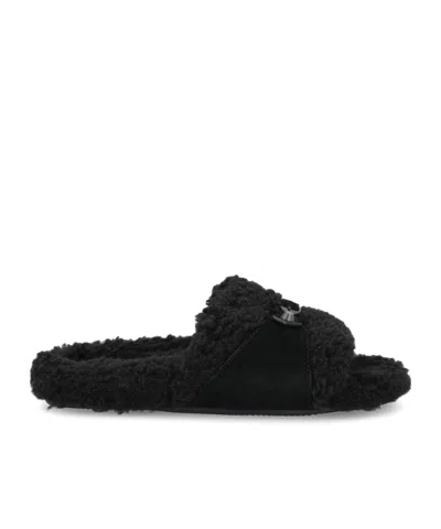 Balenciaga Buckle Strap Slides In Multi
