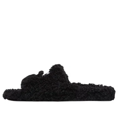 Balenciaga Furry Slides 'cities Paris Black'