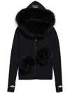 Balenciaga Furry Zip-up Hoodie Clothing In Black