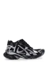 Balenciaga Lace-up Metallic Trainers In Black