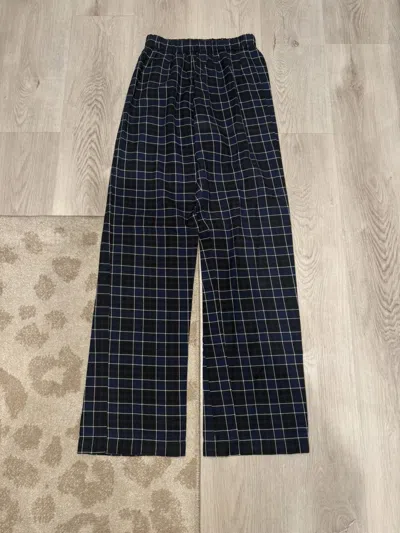 Pre-owned Balenciaga F/w 2018 Plaid Pajama Pants!! In Blue