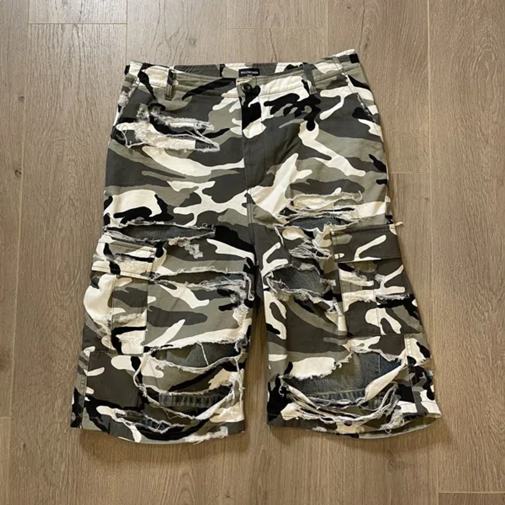 Pre-owned Balenciaga Fw21 Trompe-l'oeil Afterworld Denim