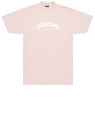 Balenciaga Fw23 Medium Fit T-shirt In Light Pink For Men