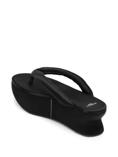 Balenciaga Gaeta Padded Wedge Sandals In Black